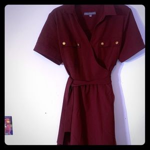 Sharagano Red work dress.